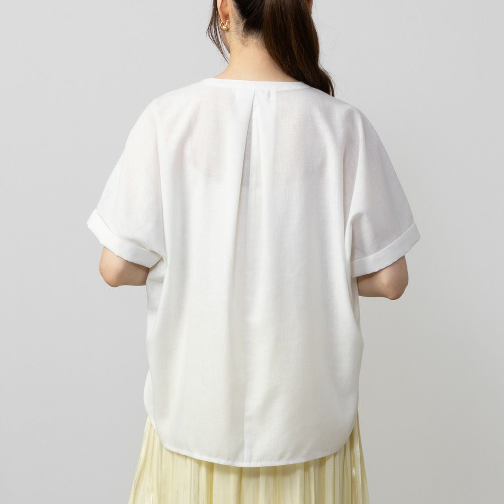 HusHusH リネン混スキッパーシャツ レディース