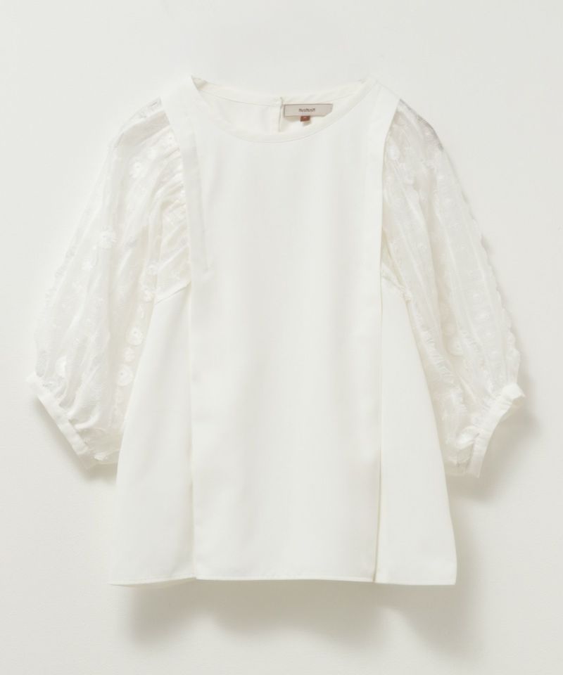 [期間限定価格]HusHusH  袖刺繍半袖ブラウス レディース商品画像-7