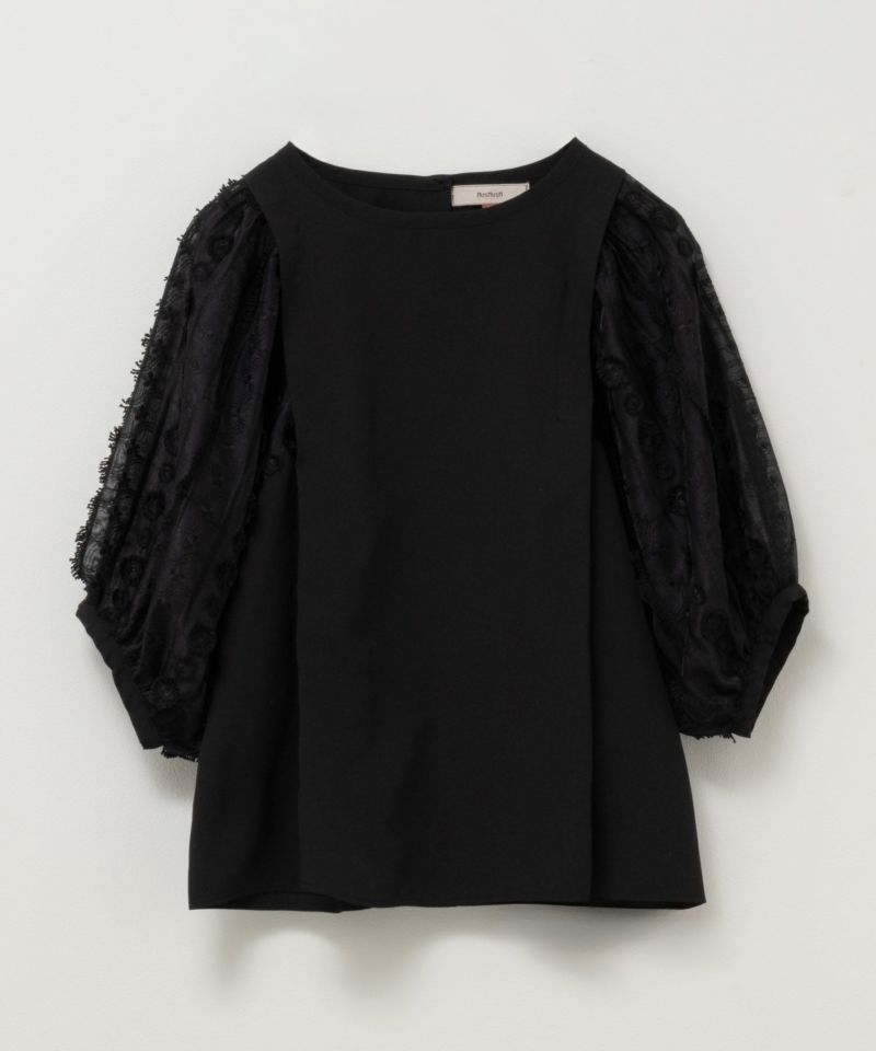 HusHusH  袖刺繍半袖ブラウス レディース商品画像-9