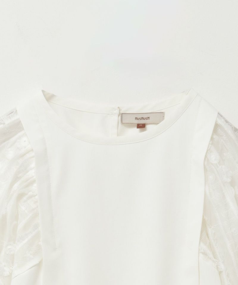 [期間限定価格]HusHusH  袖刺繍半袖ブラウス レディース商品画像-10