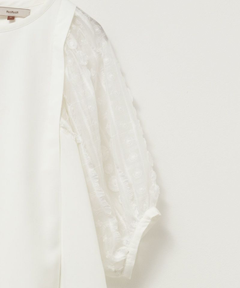 [期間限定価格]HusHusH  袖刺繍半袖ブラウス レディース商品画像-12