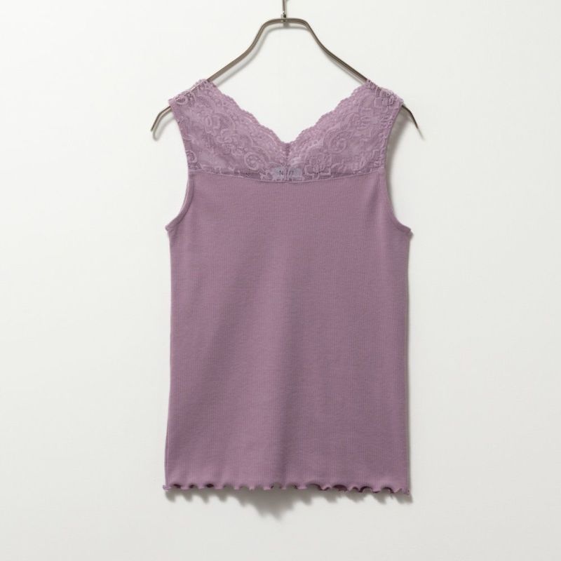 NAVY  レース切替テレコタンクトップ レディース メール便 対応商品商品画像-13