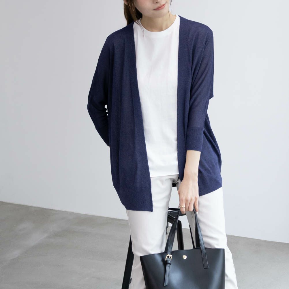 HusHusH リネンライク着流しカーディガン レディース商品サムネイル-1