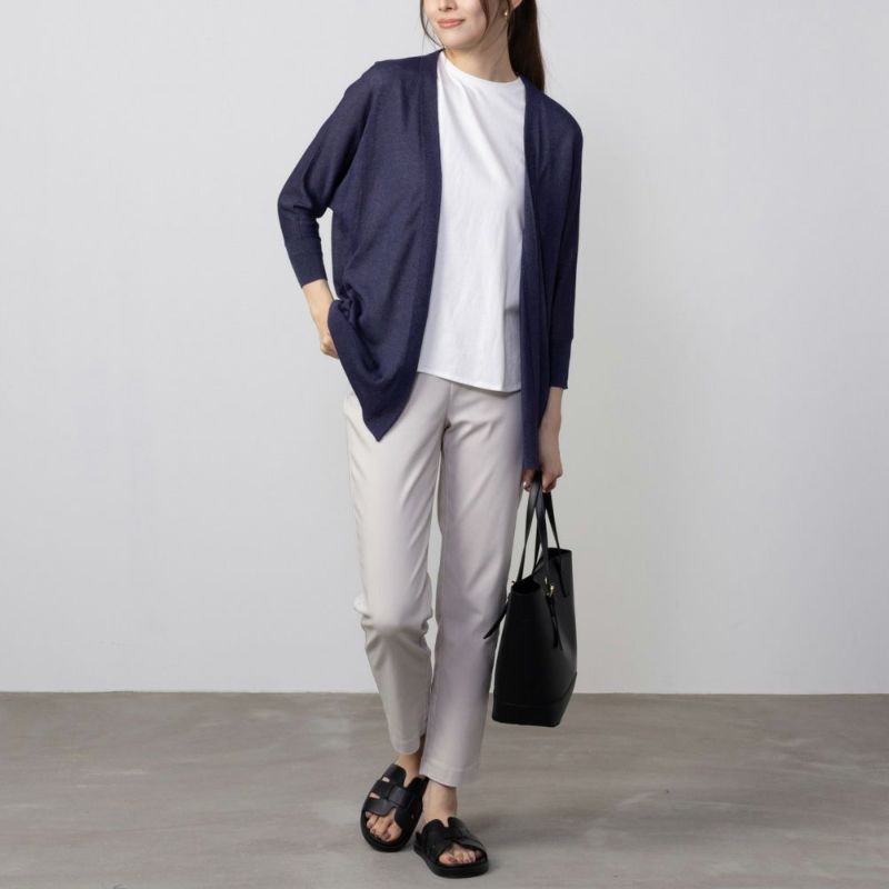HusHusH リネンライク着流しカーディガン レディース商品画像-4