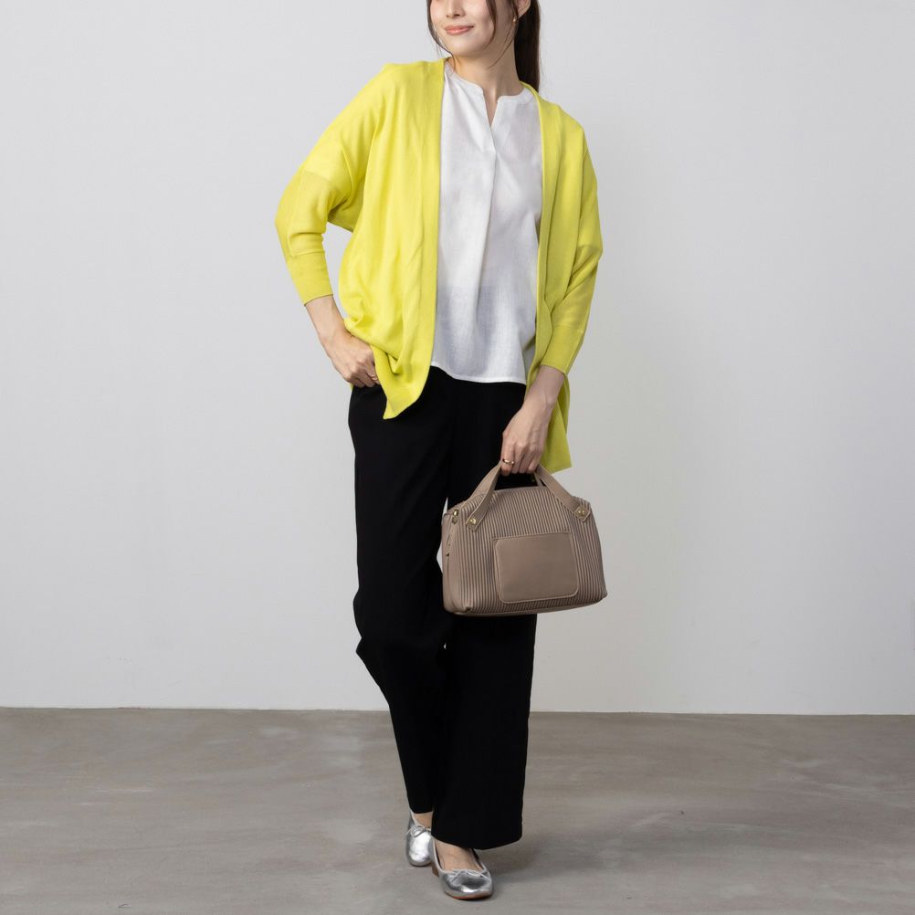 HusHusH リネンライク着流しカーディガン レディース