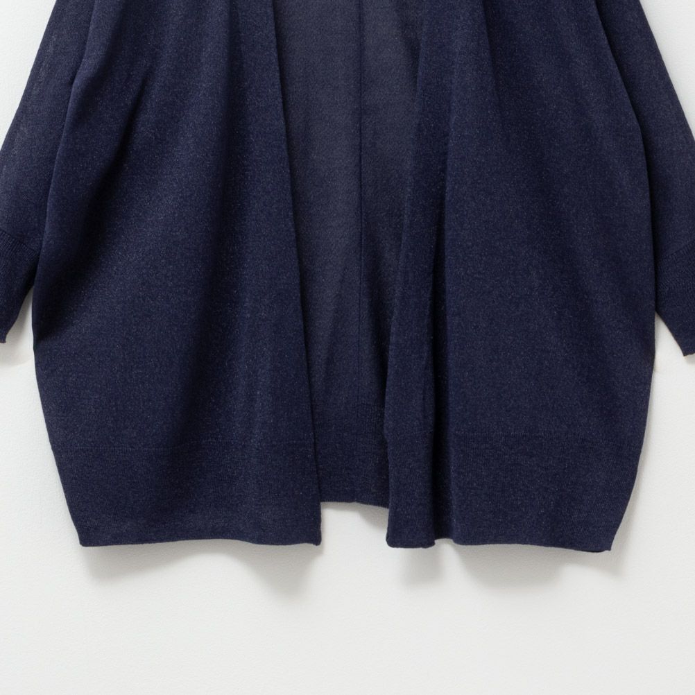 HusHusH リネンライク着流しカーディガン レディース