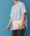 NAVY SARARI リネン混ショートスリーブシャツ メンズ商品サムネイル-17