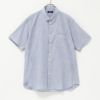 NAVY リネン混ショートスリーブシャツ メンズ