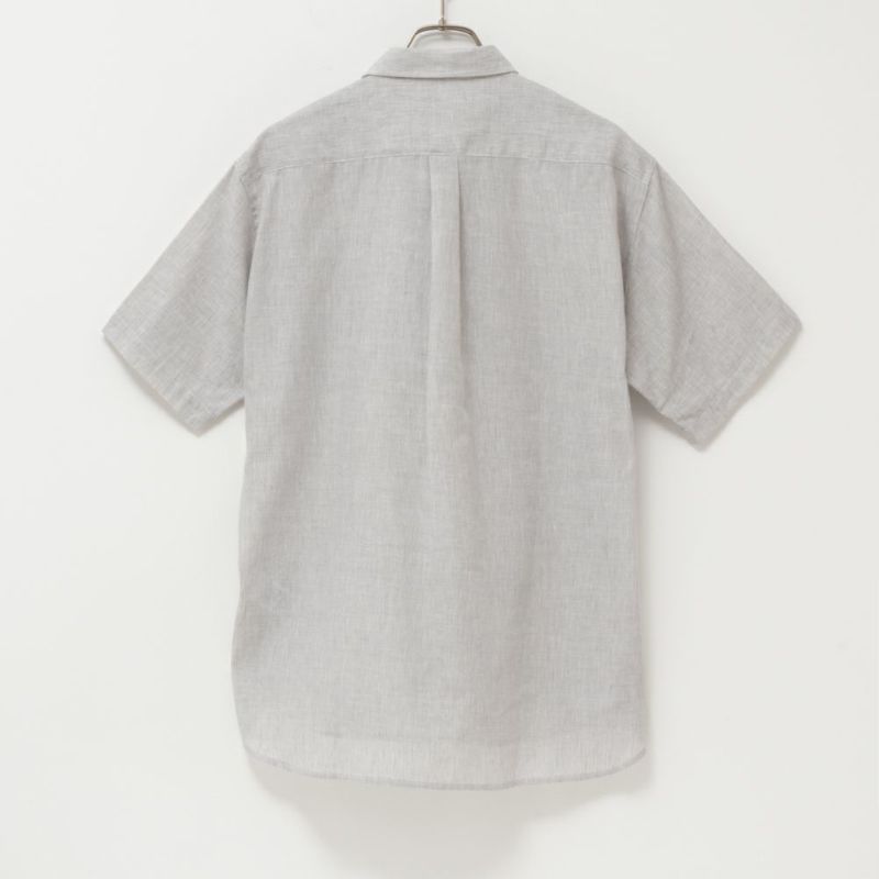 NAVY SARARI リネン混ショートスリーブシャツ メンズ商品画像-25