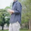 NAVY SARARI リネン混7分袖シャツ メンズ商品サムネイル-20