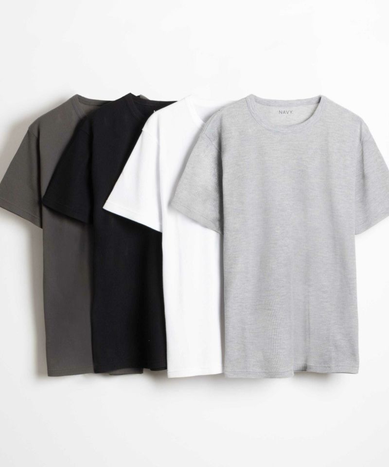 NAVY  倍速ドライ ワッフルショートスリーブTシャツ メンズ ネコポス 対応商品商品画像-1