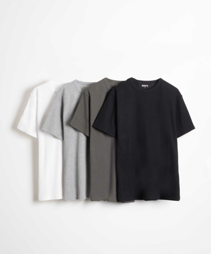 NAVY  倍速ドライ ワッフルショートスリーブTシャツ メンズ ネコポス 対応商品商品画像-2
