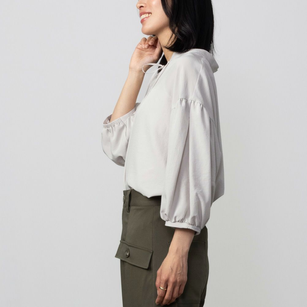 HusHusH 袖ボリュームブラウス レディース【3,300円以上お買上げでハンドタオルプレゼント】