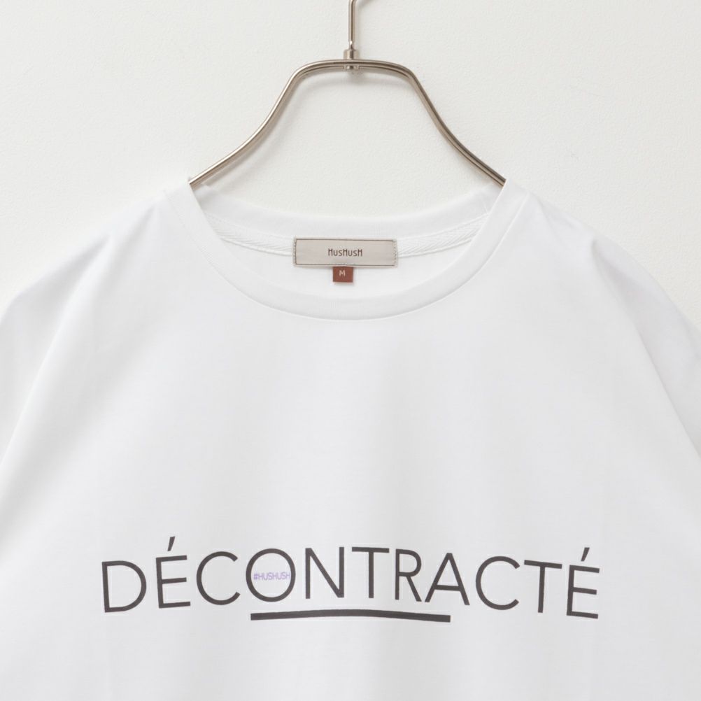 HusHusH テックコットンプリントTシャツ レディース ネコポス 対応商品【3,300円以上お買上げでハンドタオルプレゼント】