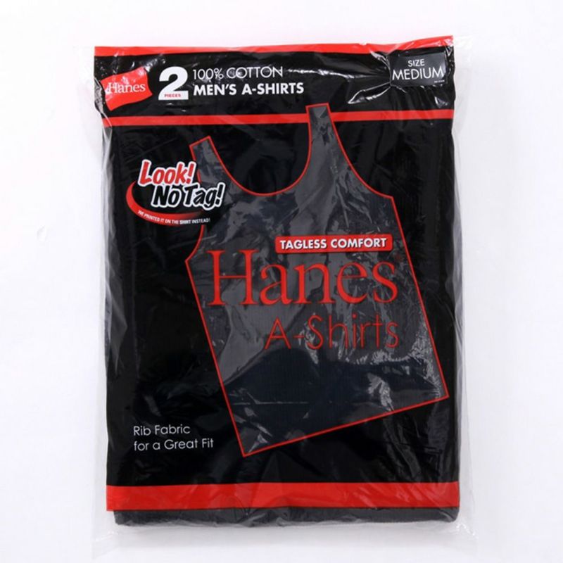 Hanes  2パック Aシャツ タンクトップ メンズ メール便 対応商品商品画像-5