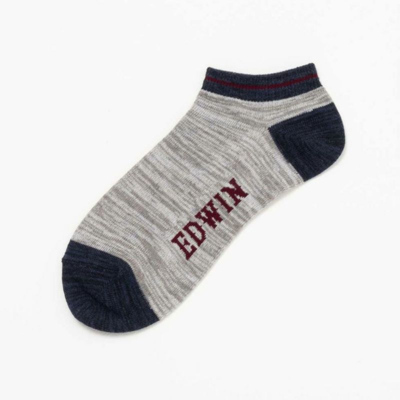 EDWIN アンクルソックス 切替 3足組 メンズ商品画像-5