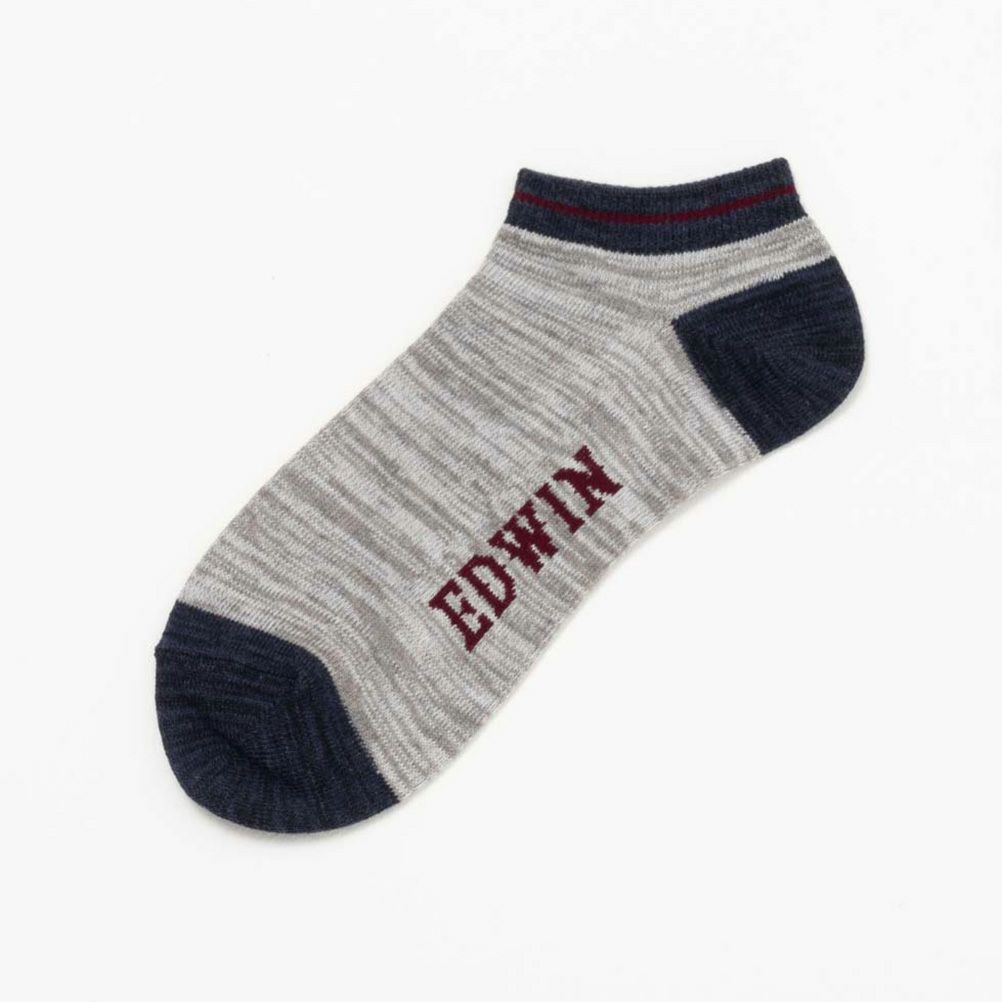 EDWIN アンクルソックス 切替 3足組 メンズ
