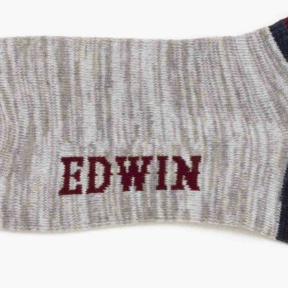 EDWIN アンクルソックス 切替 3足組 メンズ
