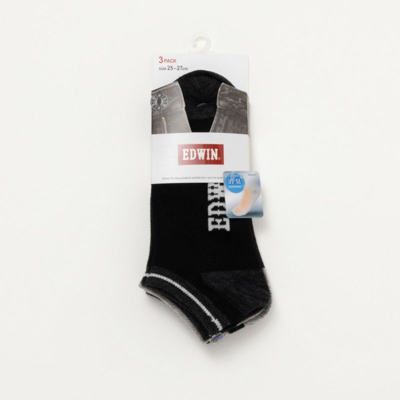 EDWIN アンクルソックス 切替 3足組 メンズ商品画像-16