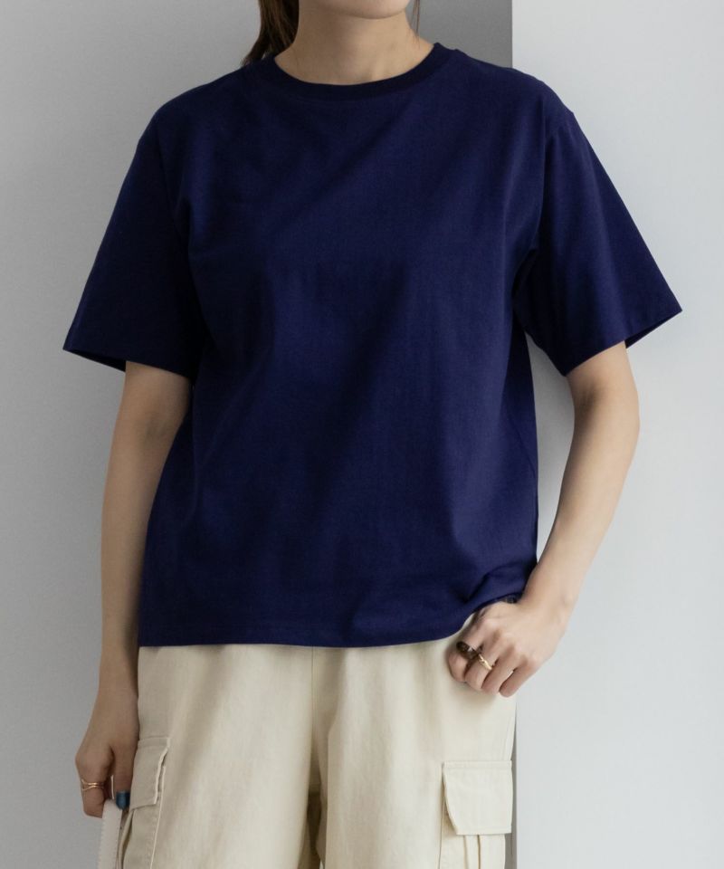 NAVY  ベーシッククルーTシャツ レディース ネコポス 対応商品商品画像-1