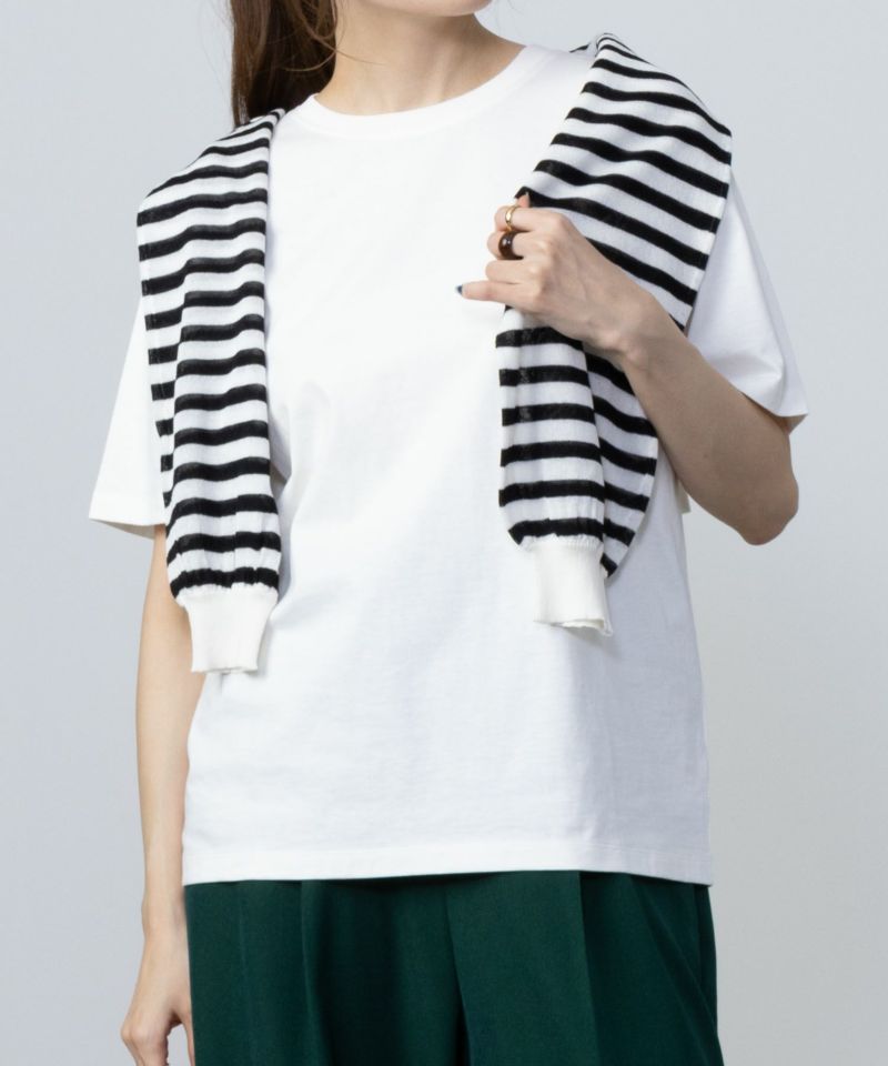 NAVY  ベーシッククルーTシャツ レディース メール便 対応商品商品画像-2