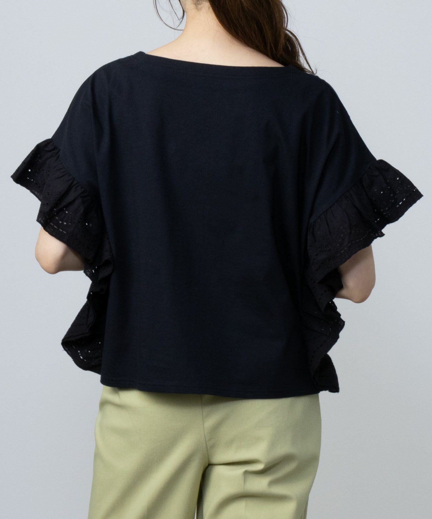 Howdy Marie インド綿 袖フリルTシャツ レディース ネコポス 対応商品【3,300円以上お買上げでオリジナルトートバッグプレゼント】