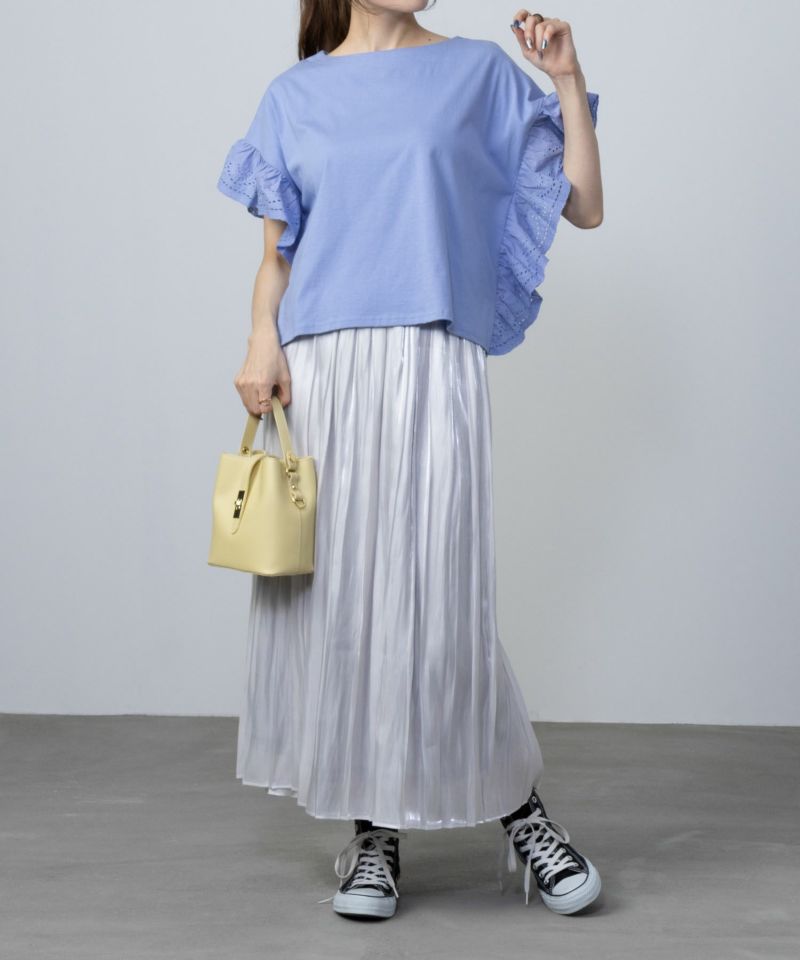 Howdy Marie インド綿 袖フリルTシャツ レディース メール便 対応商品商品画像-10