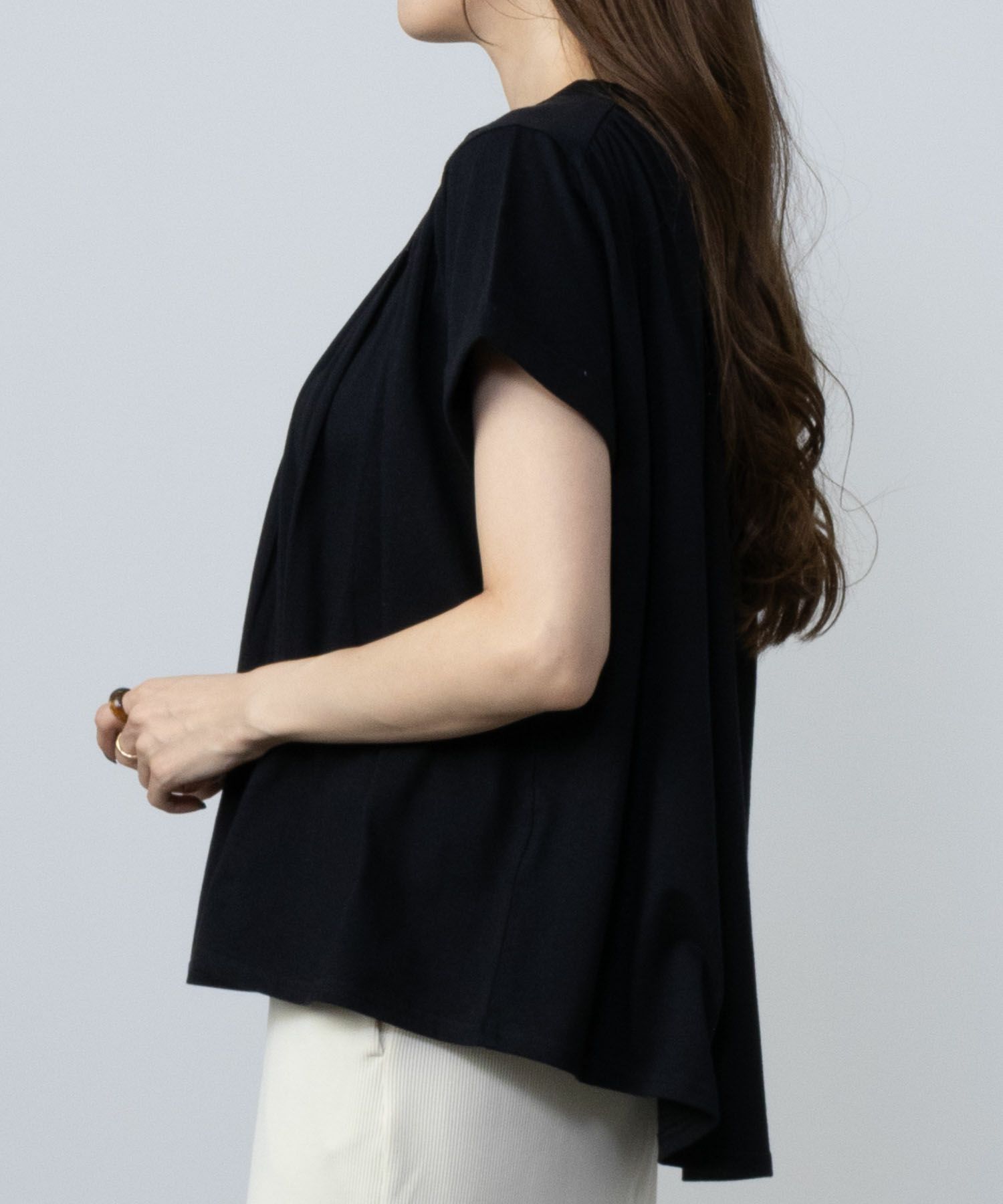 Howdy Marie  インド綿 ギャザーTシャツ レディース メール便 対応商品商品サムネイル-7