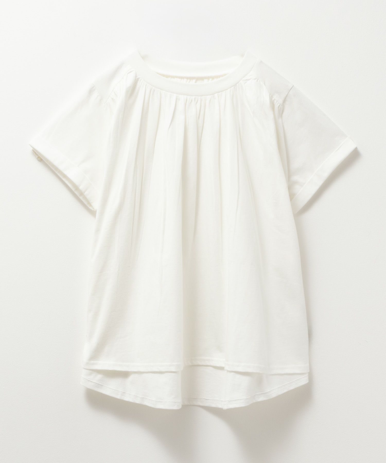 Howdy Marie インド綿 ギャザーTシャツ レディース ネコポス 対応商品【3,300円以上お買上げでオリジナルトートバッグプレゼント】