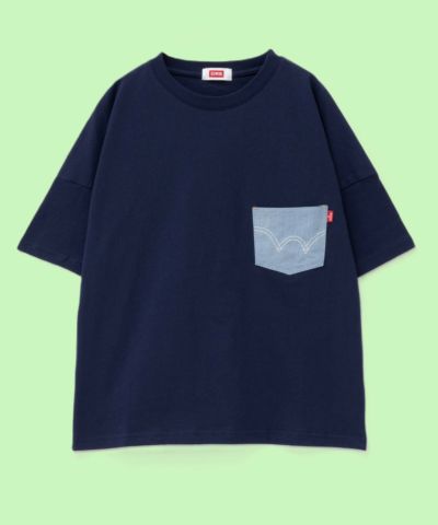 EDWIN  布帛ポケット付きTシャツ キッズ ネコポス 対応商品