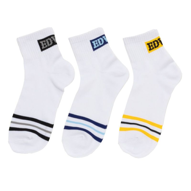 EDWIN  クォーターソックス バックロゴ 3足組 メンズ商品画像-2