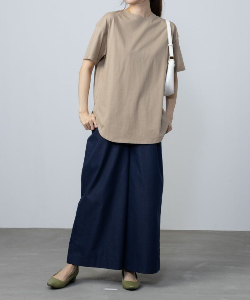NAVY  ベーシック裾ラウンドTシャツ レディース メール便 対応商品商品画像-8