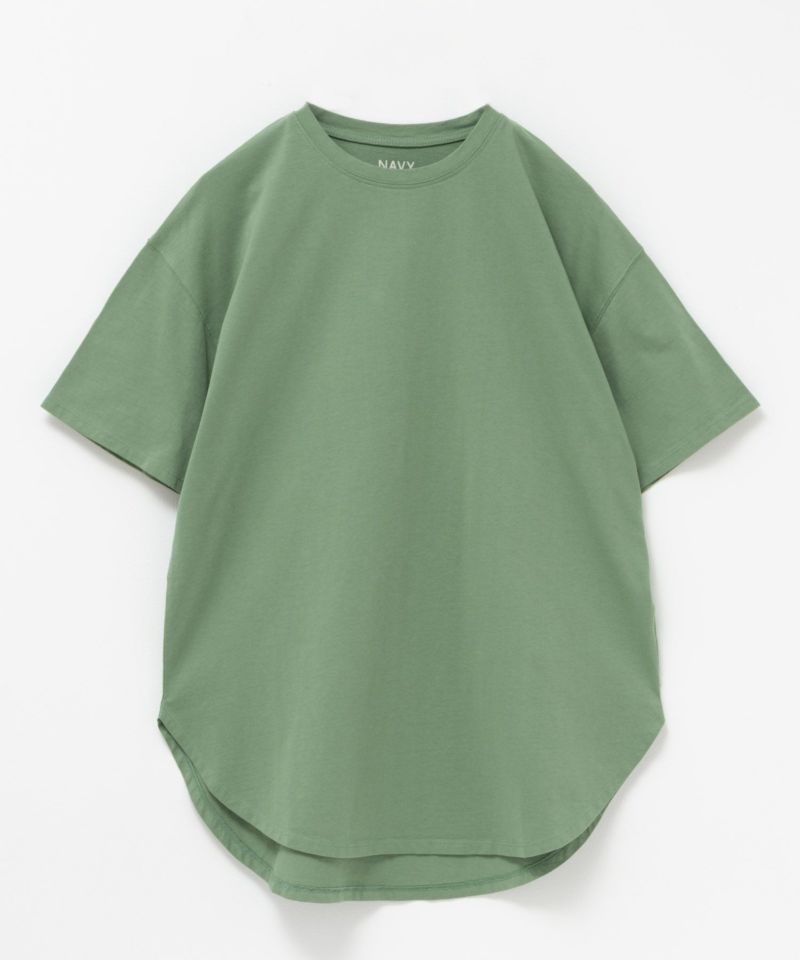 NAVY  ベーシック裾ラウンドTシャツ レディース メール便 対応商品商品画像-11