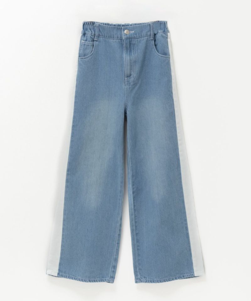[期間限定価格]RICH MIX  デニムサイドラインワイドパンツ キッズ商品画像-1