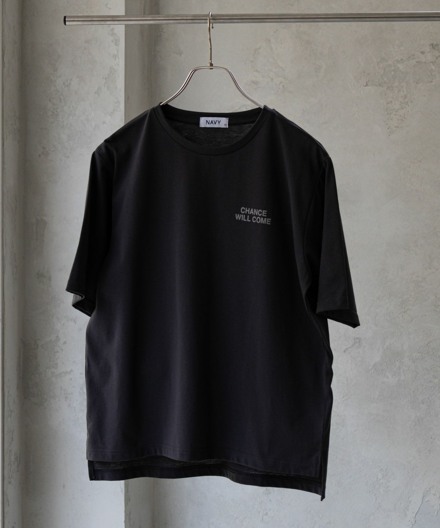 NAVY  5分袖メッセージTシャツ レディース メール便 対応商品商品画像-1