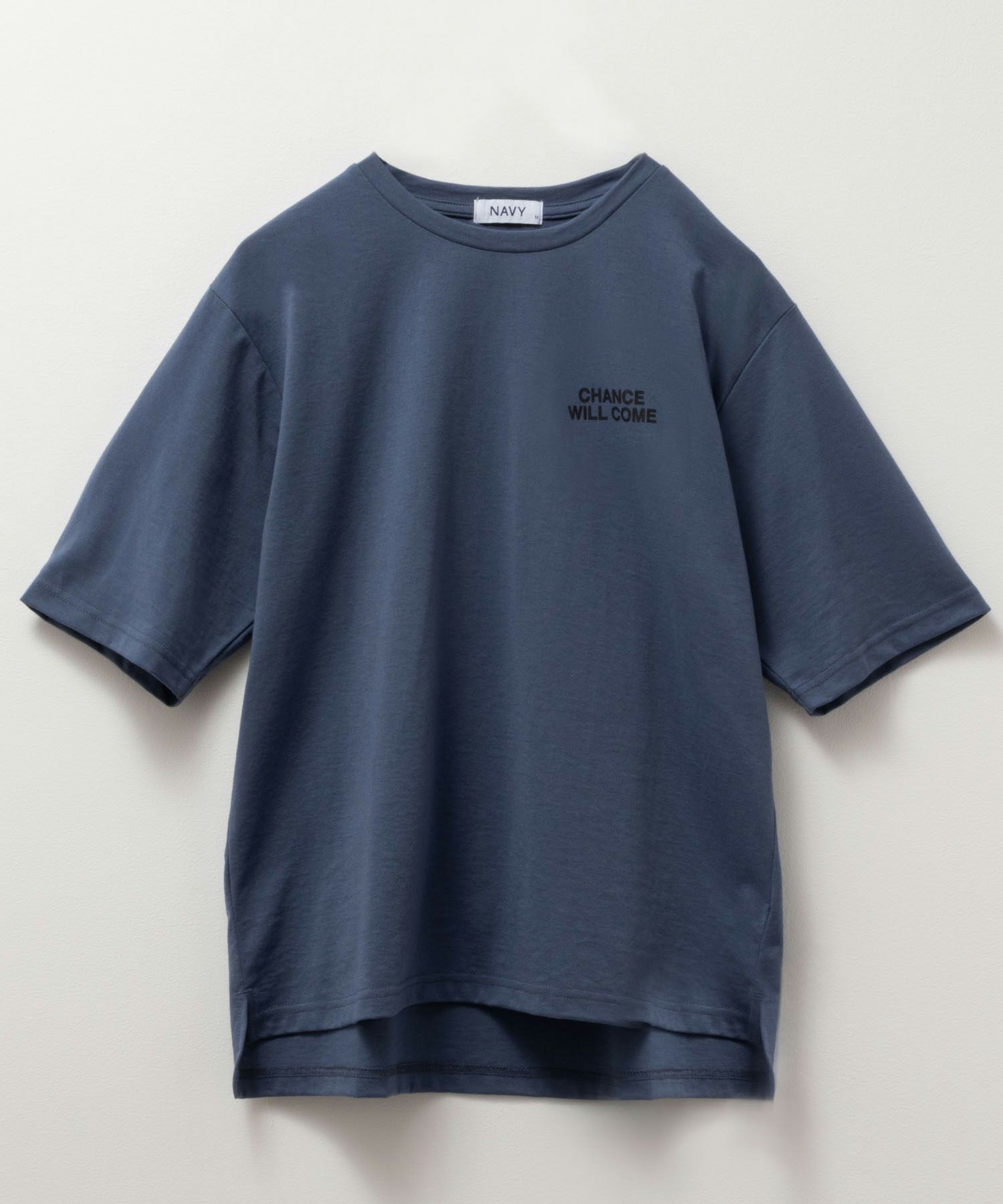 NAVY 5分袖メッセージTシャツ レディース メール便 対応商品商品画像-7