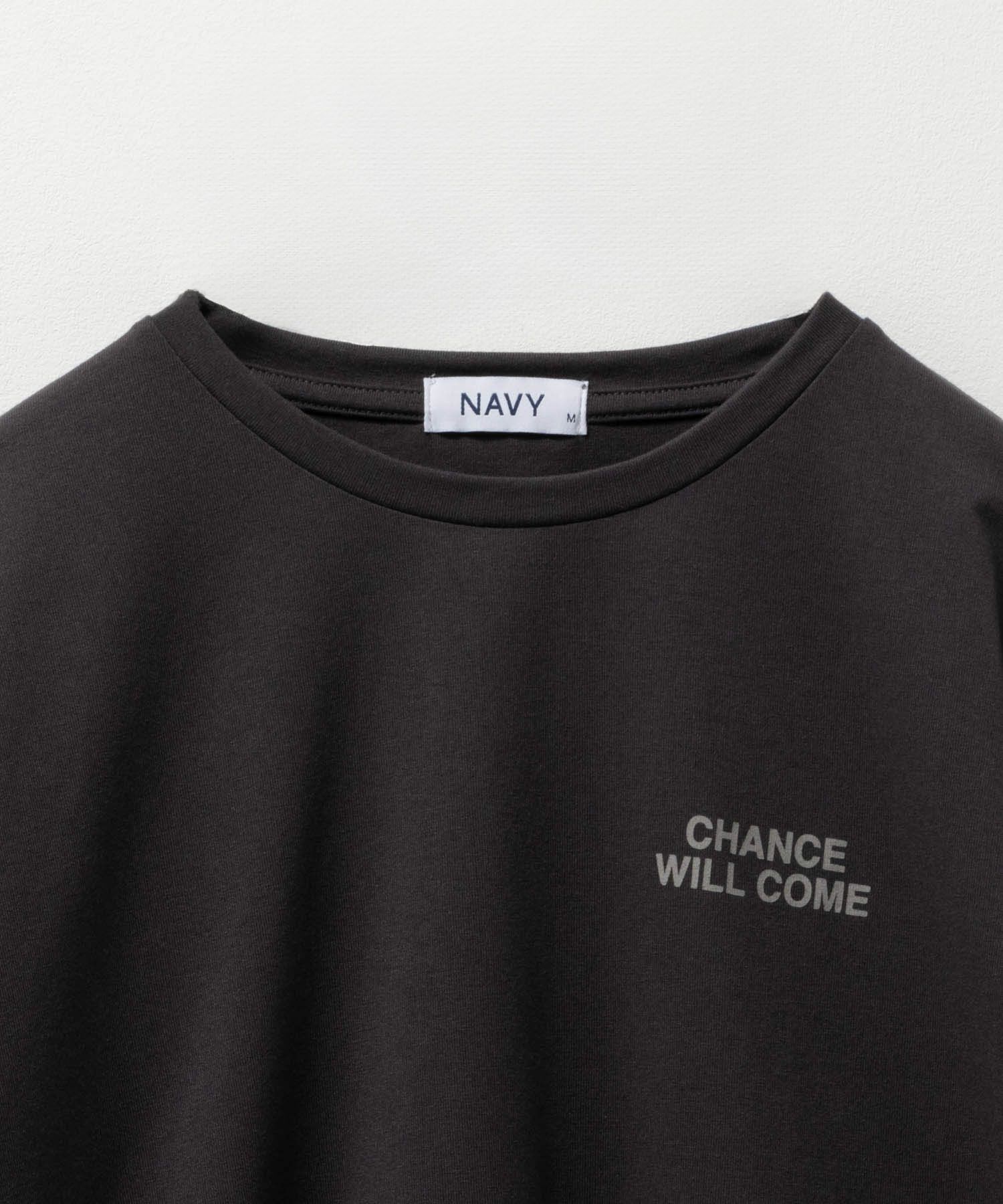 NAVY 5分袖メッセージTシャツ レディース メール便 対応商品商品画像-8