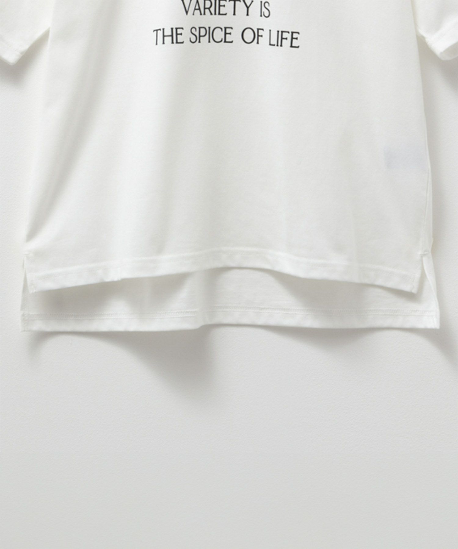 NAVY  5分袖アーチプリントTシャツ レディース メール便 対応商品商品画像-10