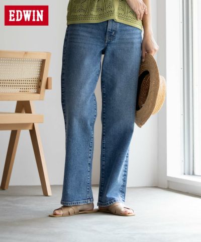 EDWIN  essentials ストレートパンツ レディース