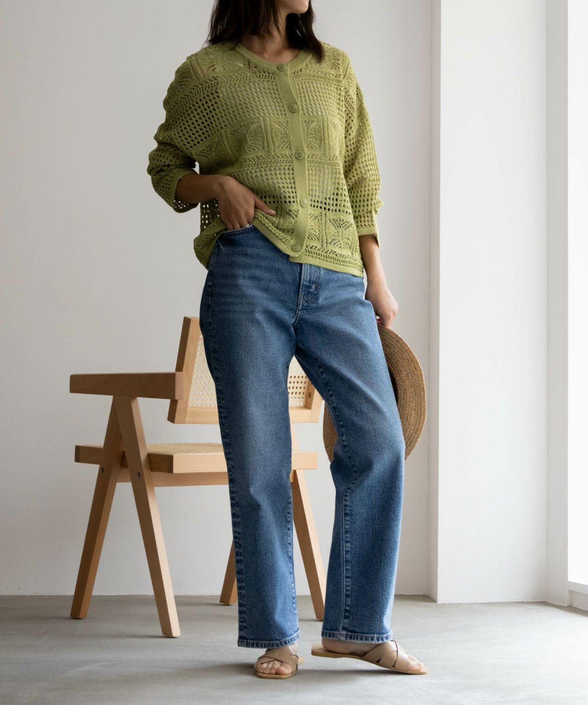 EDWIN essentials ストレートパンツ レディース