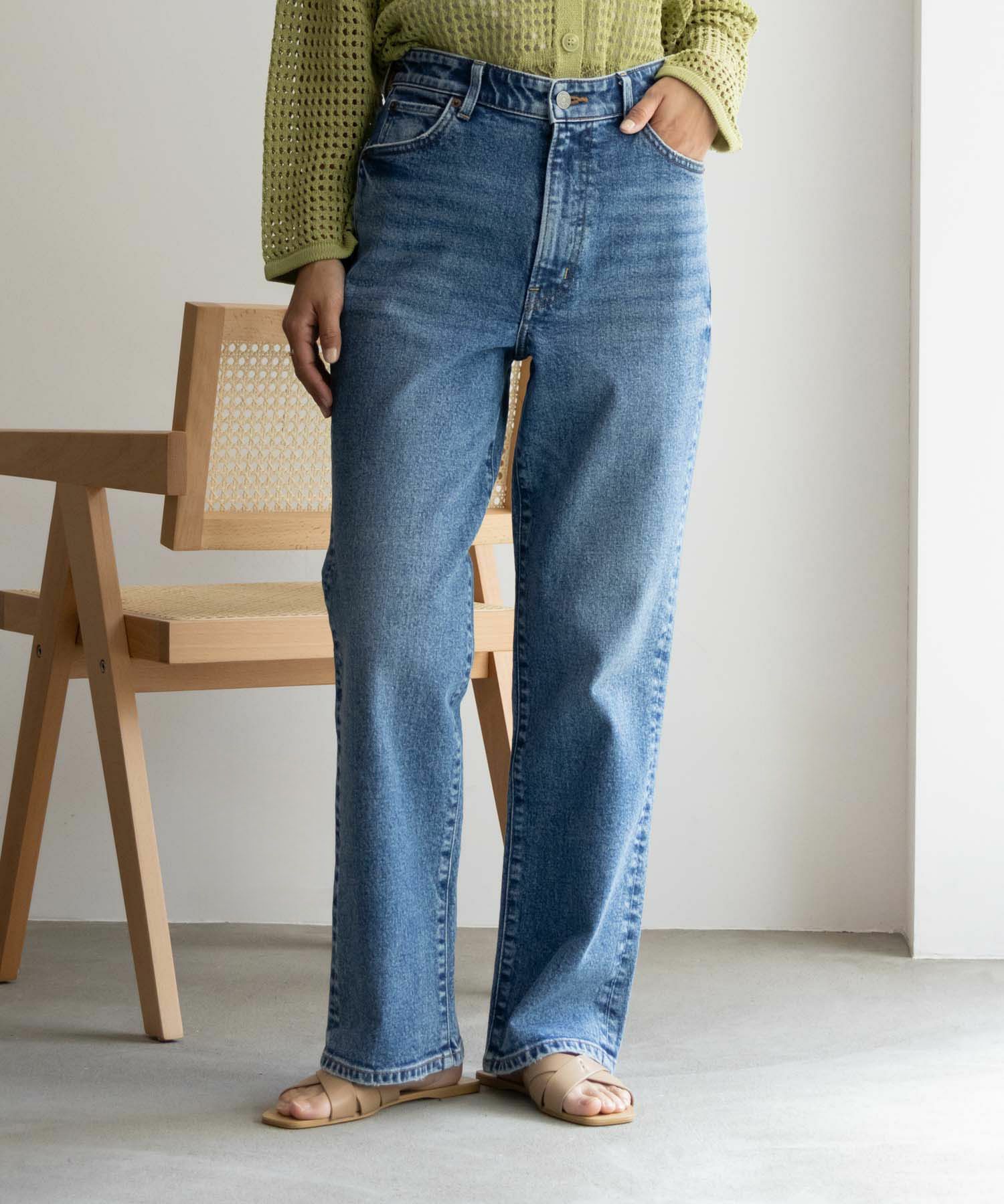 EDWIN essentials ストレートパンツ レディース