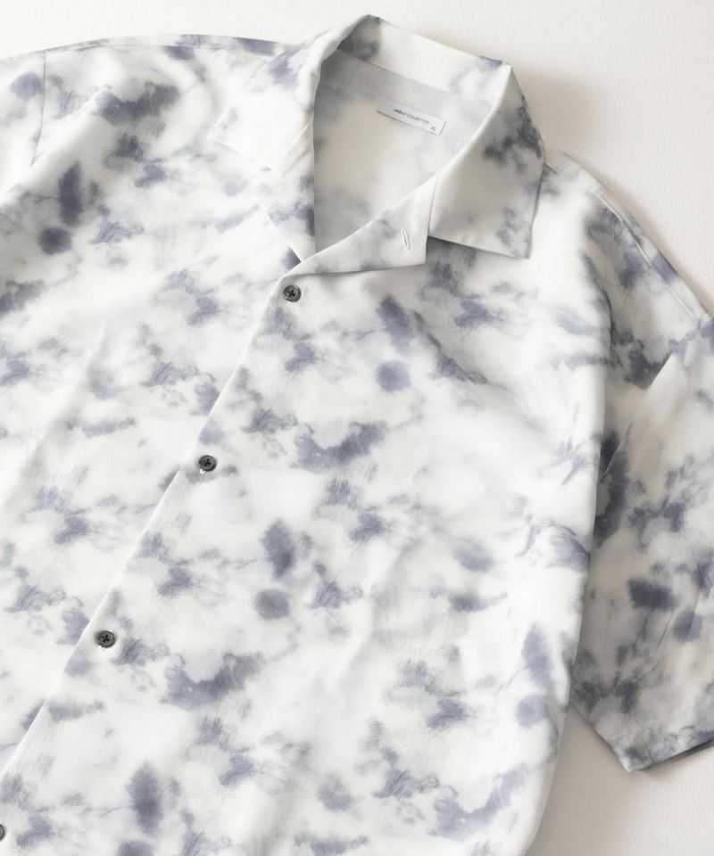 URBAN COLLECTION ポリトロショートスリーブ柄シャツ メンズ