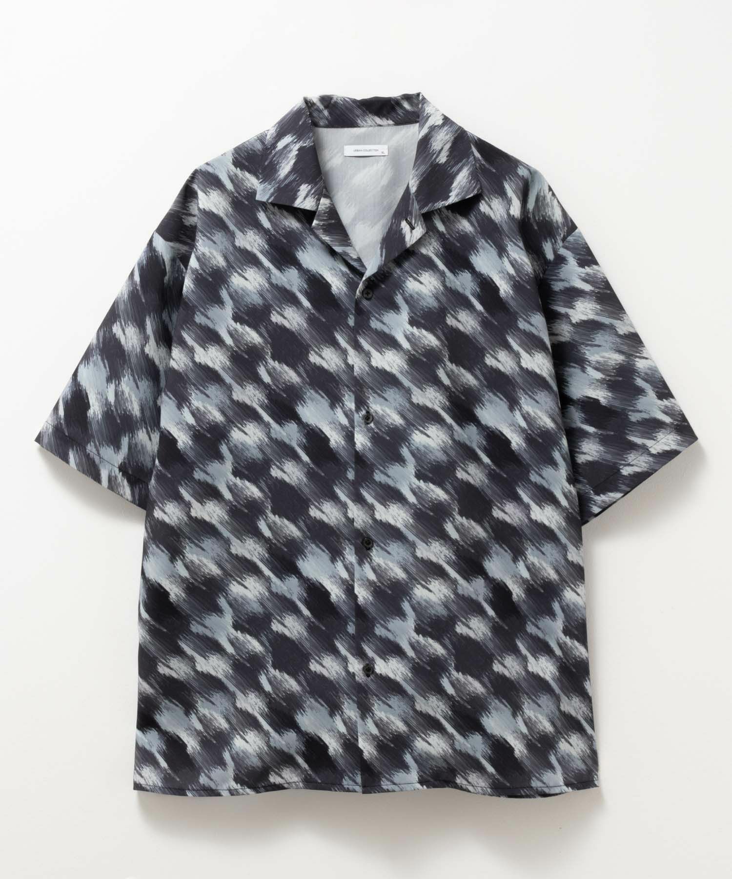 URBAN COLLECTION ポリトロショートスリーブ柄シャツ メンズ