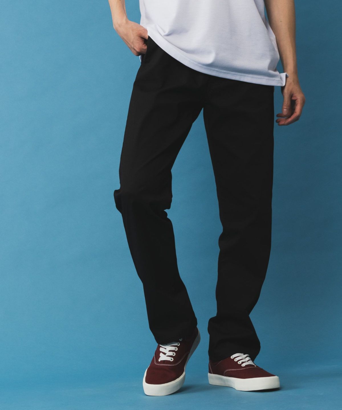 NAVY SARARI 裏メッシュドビーCOOLストレートパンツ メンズ