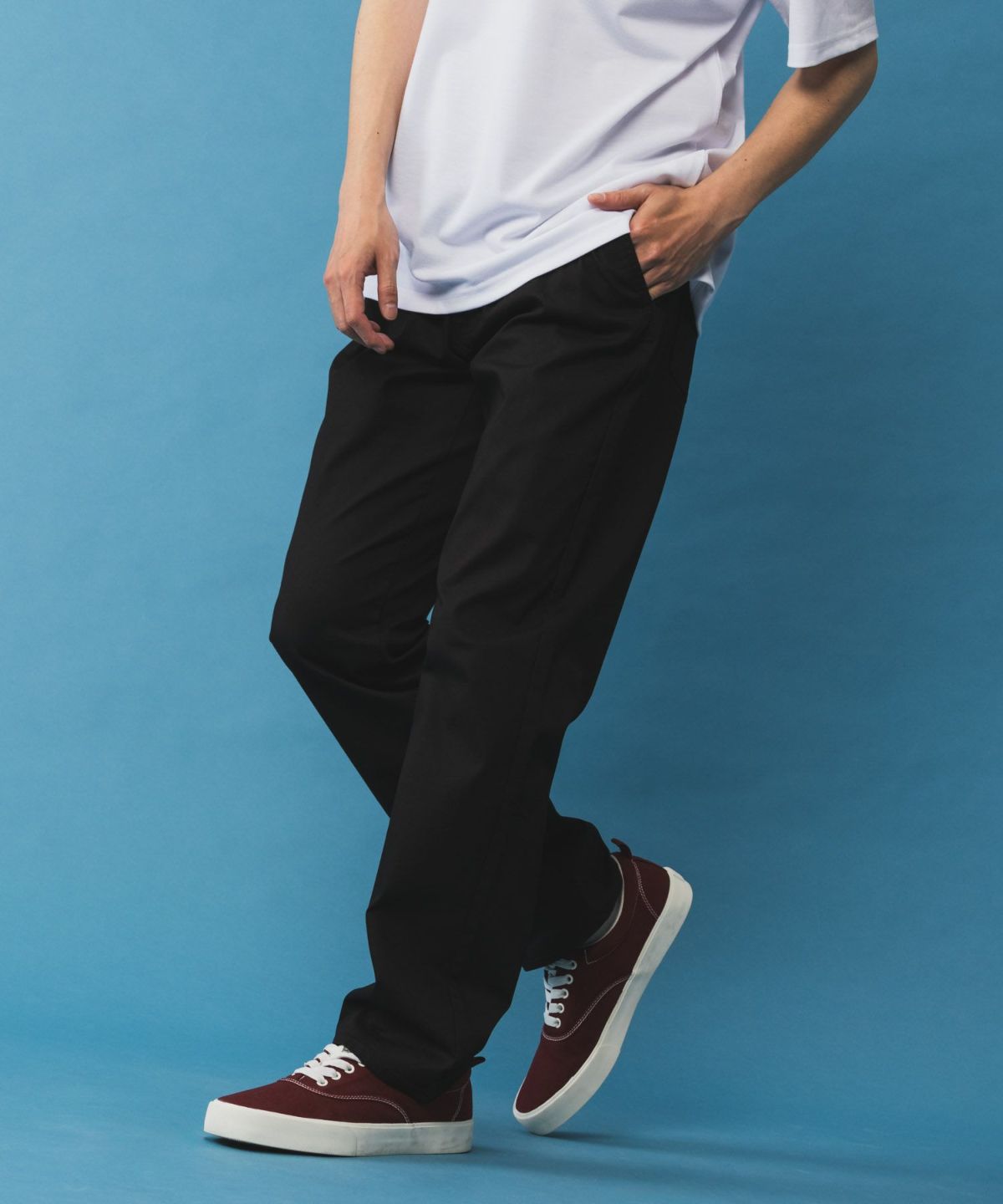 NAVY SARARI 裏メッシュドビーCOOLストレートパンツ メンズ