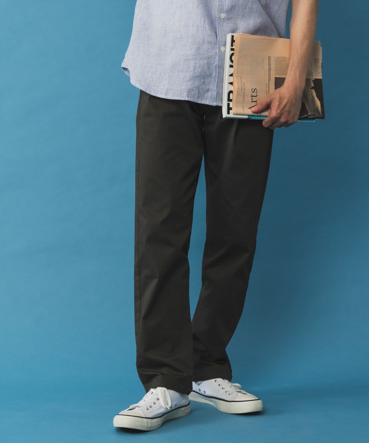NAVY SARARI 裏メッシュドビーCOOLストレートパンツ メンズ商品画像-10
