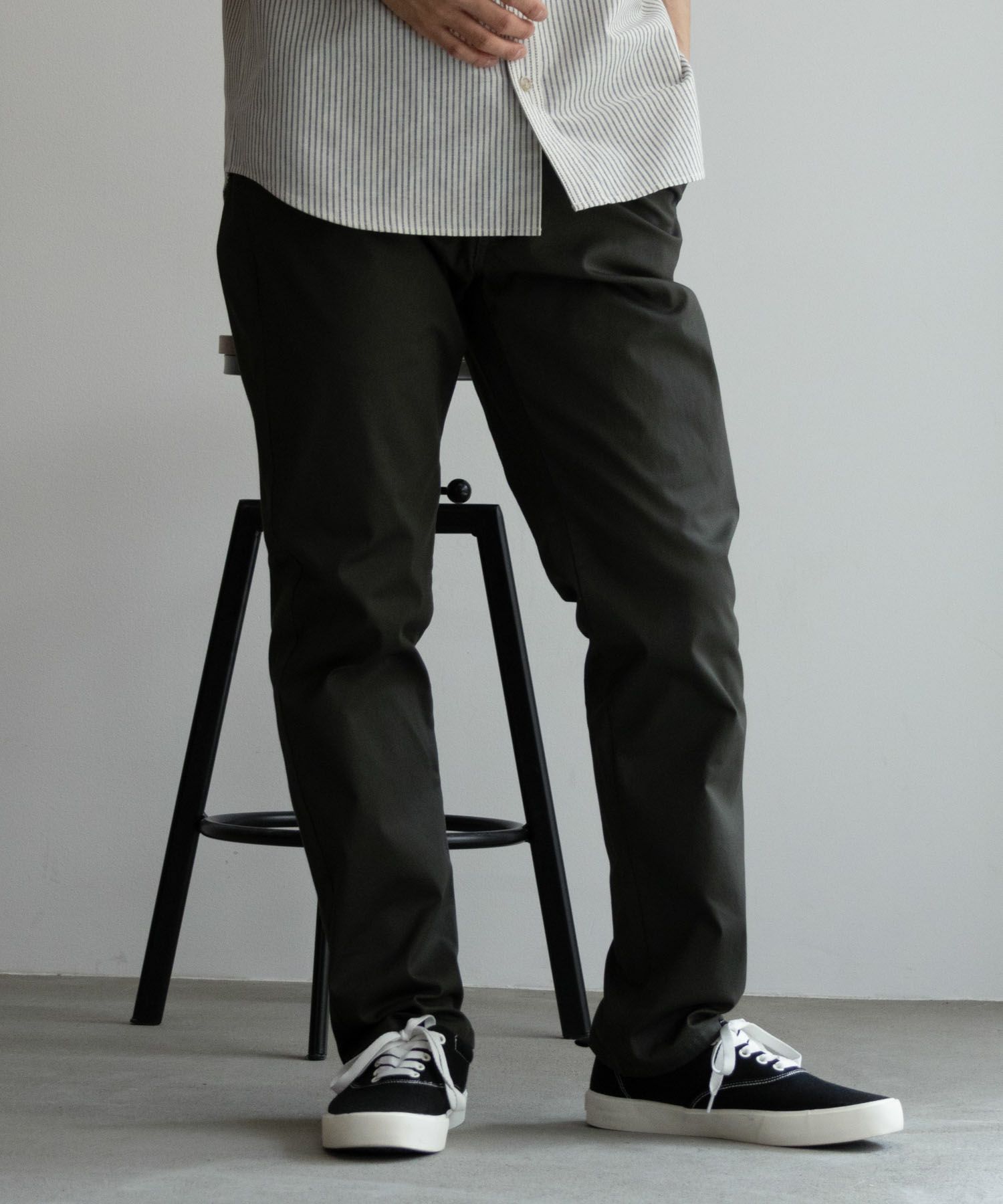 NAVY SARARI 裏メッシュドビーCOOLストレートパンツ メンズ商品画像-19