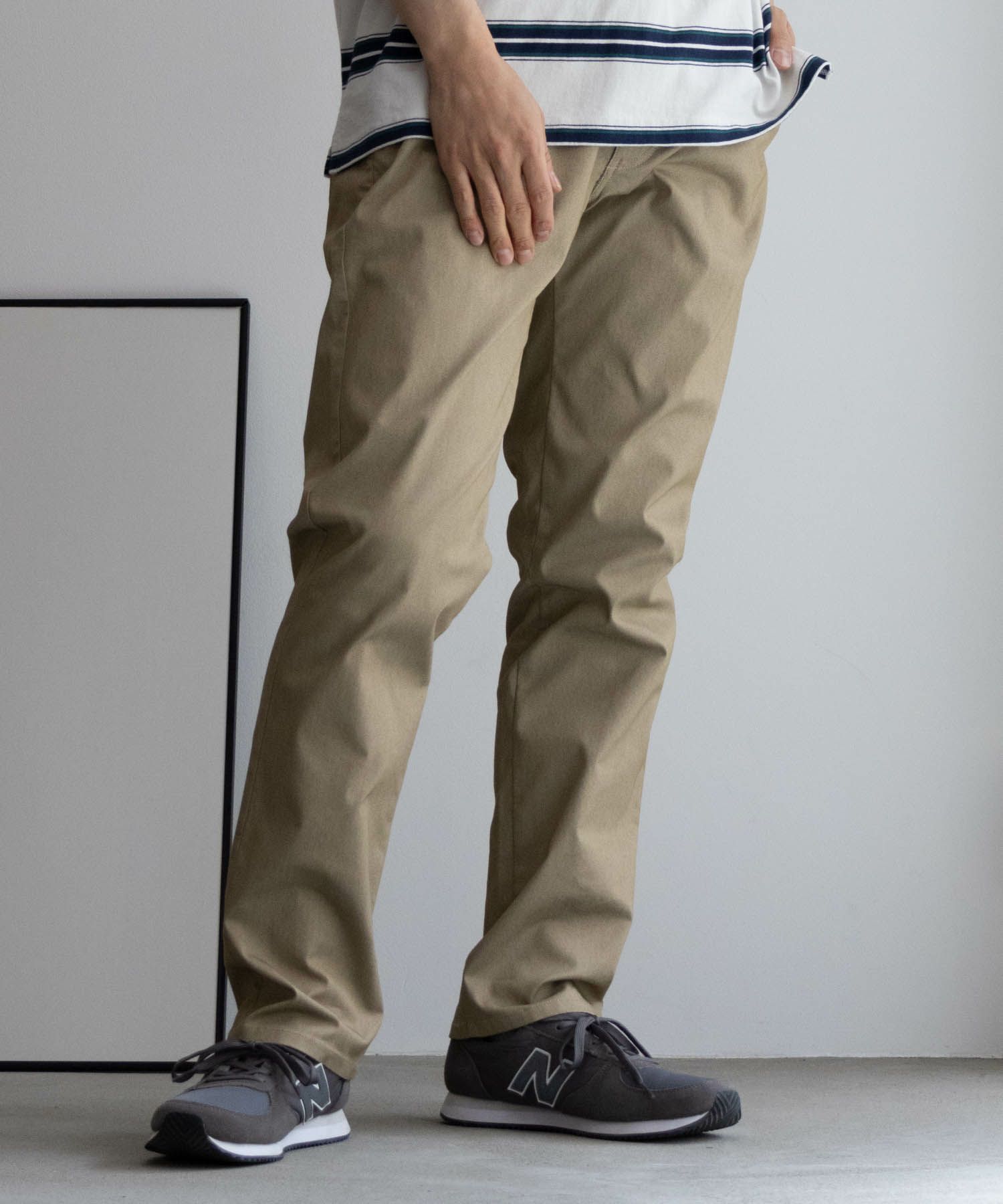NAVY SARARI 裏メッシュドビーCOOLストレートパンツ メンズ商品画像-20