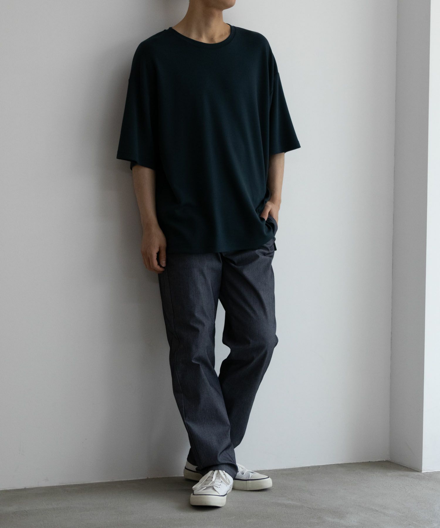 NAVY SARARI 裏メッシュドビーCOOLストレートパンツ メンズ商品サムネイル-22
