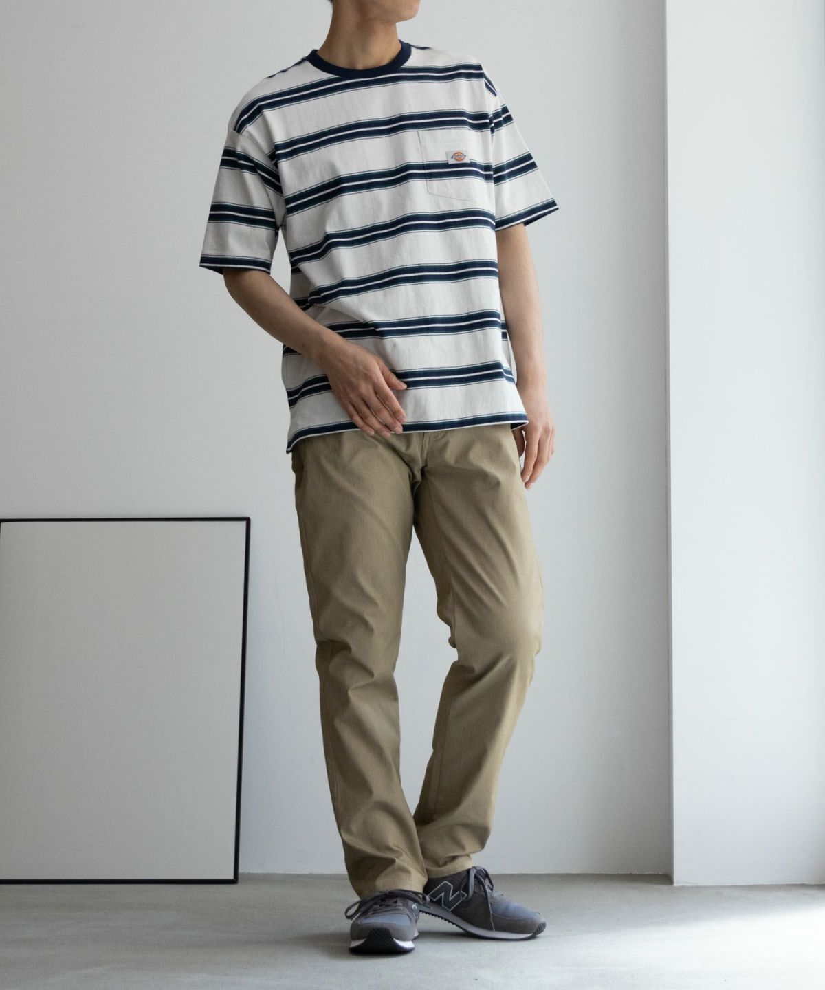 NAVY SARARI 裏メッシュドビーCOOLストレートパンツ メンズ